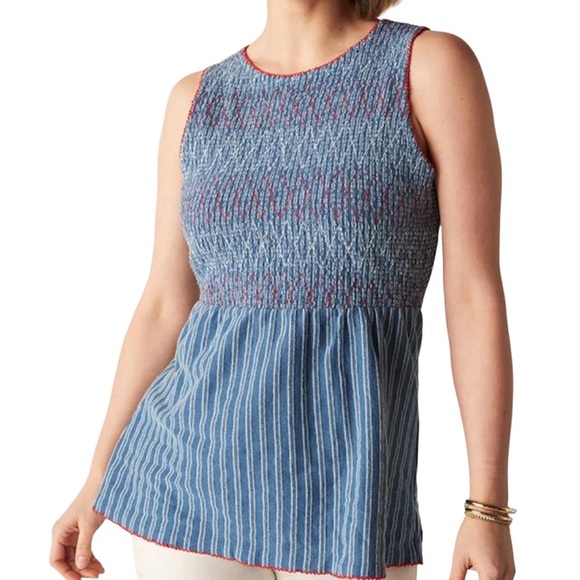 Matilda Jane “Roxy” Smocked Striped Blouse - Picture 1 of 6